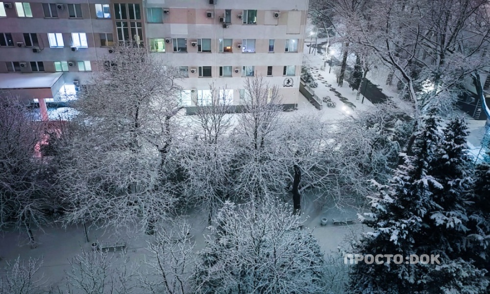 Первый снег в Севастополе